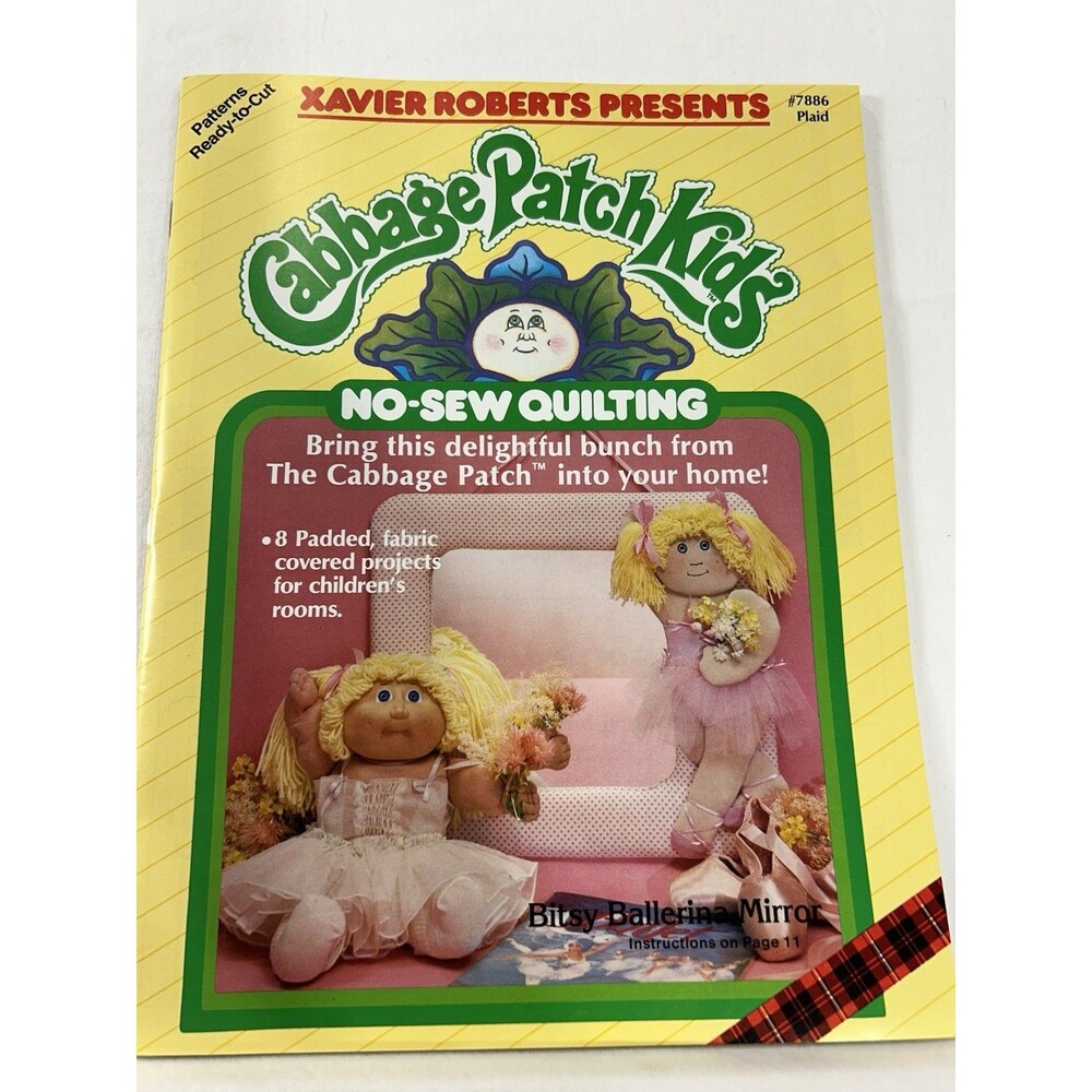 1985 Cabbage Patch Kids No Sew Quilting Pattern Book 7886 Xavier Roberts NEW